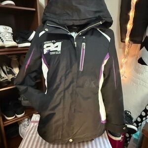 ZeroXposur Women's Black and Purple 2 in 1 Ski Jacket